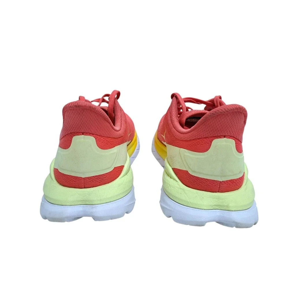 Hoka One One Mach 4 Women's Size 7B Hot Coral Saffron Orange Yellow Running